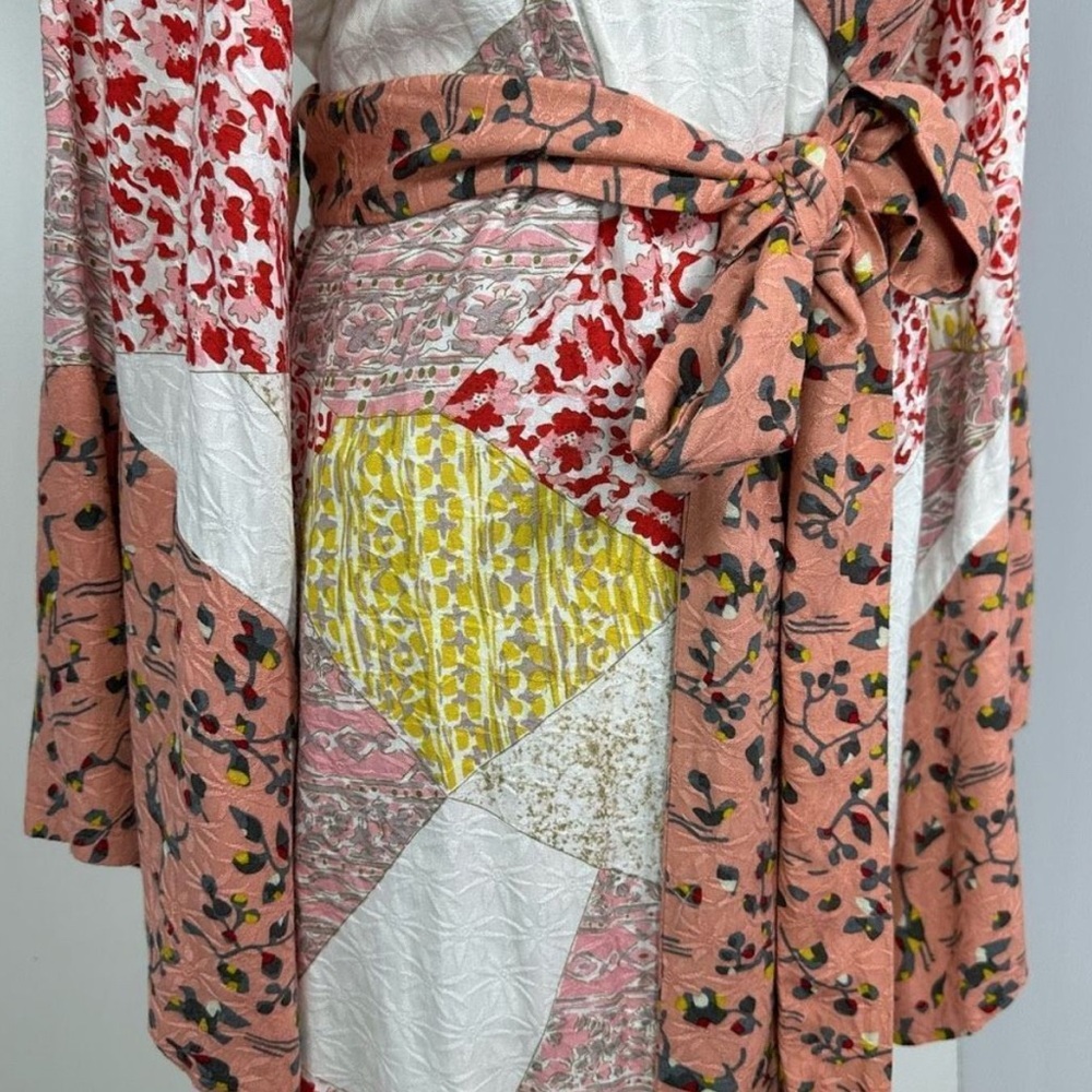 Anthropologie Floreat Effie Patchwork Pattern Robe - Picture 7 of 9